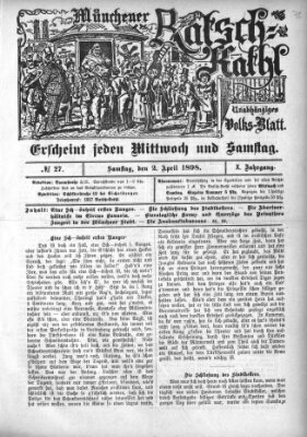 Münchener Ratsch-Kathl Samstag 2. April 1898