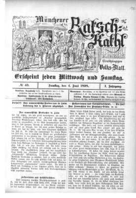 Münchener Ratsch-Kathl Samstag 4. Juni 1898