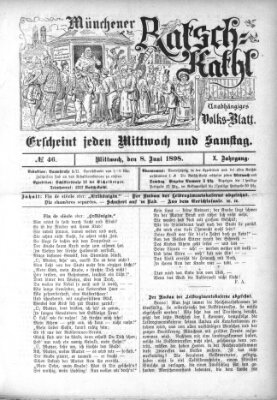 Münchener Ratsch-Kathl Mittwoch 8. Juni 1898