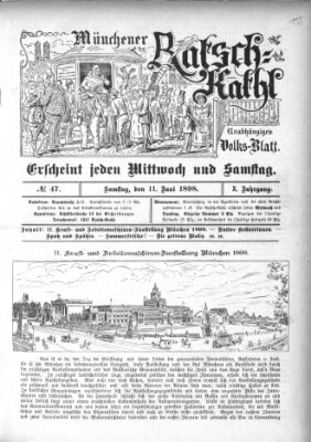 Münchener Ratsch-Kathl Samstag 11. Juni 1898