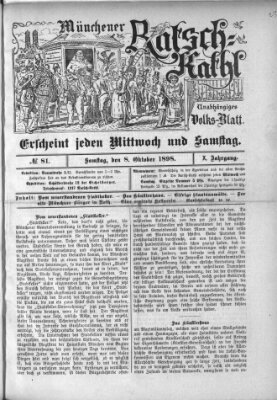 Münchener Ratsch-Kathl Samstag 8. Oktober 1898