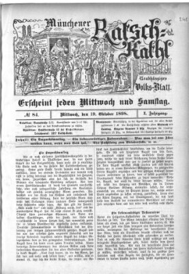 Münchener Ratsch-Kathl Mittwoch 19. Oktober 1898