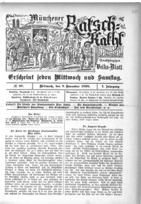 Münchener Ratsch-Kathl Mittwoch 9. November 1898