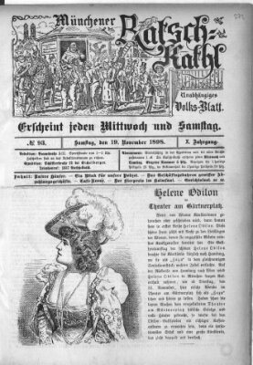 Münchener Ratsch-Kathl Samstag 19. November 1898