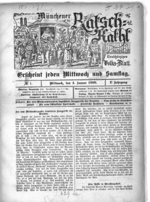 Münchener Ratsch-Kathl Mittwoch 4. Januar 1899