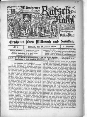 Münchener Ratsch-Kathl Mittwoch 18. Januar 1899