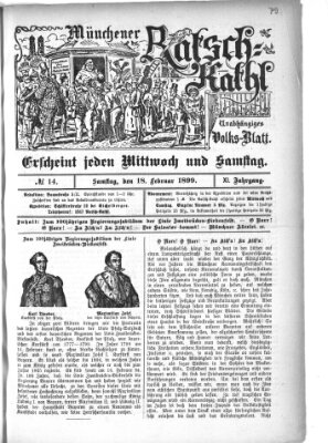 Münchener Ratsch-Kathl Samstag 18. Februar 1899