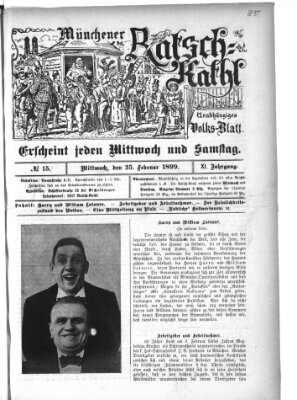 Münchener Ratsch-Kathl Samstag 25. Februar 1899