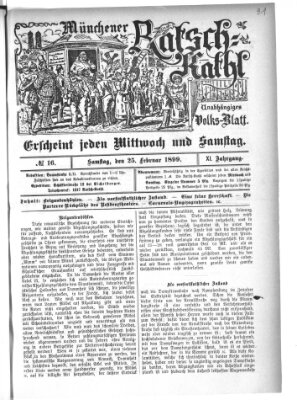 Münchener Ratsch-Kathl Dienstag 28. Februar 1899