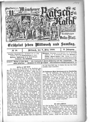 Münchener Ratsch-Kathl Mittwoch 8. März 1899