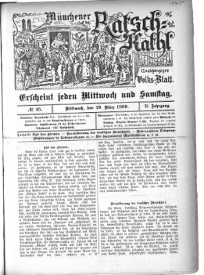 Münchener Ratsch-Kathl Mittwoch 29. März 1899