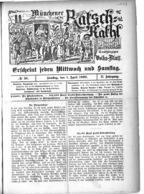 Münchener Ratsch-Kathl Samstag 1. April 1899