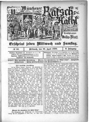 Münchener Ratsch-Kathl Mittwoch 26. April 1899