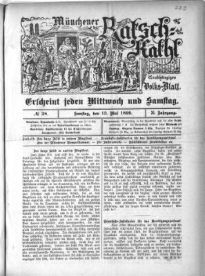 Münchener Ratsch-Kathl Samstag 13. Mai 1899