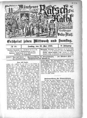 Münchener Ratsch-Kathl Samstag 20. Mai 1899