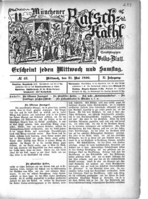 Münchener Ratsch-Kathl Mittwoch 31. Mai 1899