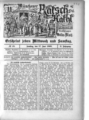 Münchener Ratsch-Kathl Samstag 17. Juni 1899