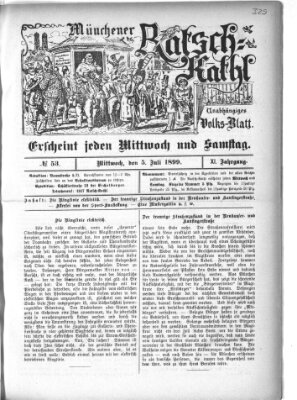 Münchener Ratsch-Kathl Mittwoch 5. Juli 1899