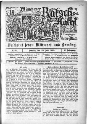 Münchener Ratsch-Kathl Samstag 29. Juli 1899