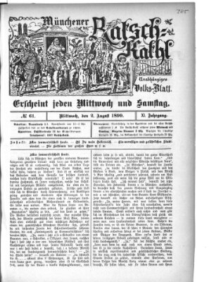 Münchener Ratsch-Kathl Mittwoch 2. August 1899