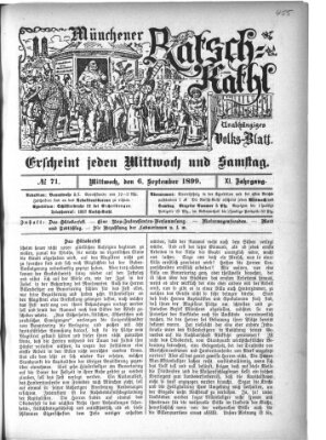 Münchener Ratsch-Kathl Mittwoch 6. September 1899