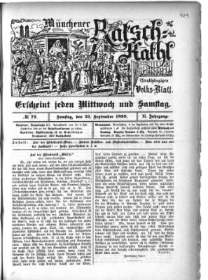 Münchener Ratsch-Kathl Samstag 23. September 1899