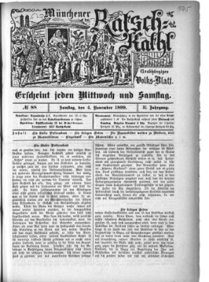 Münchener Ratsch-Kathl Samstag 4. November 1899