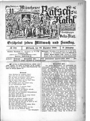 Münchener Ratsch-Kathl Samstag 23. Dezember 1899