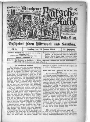 Münchener Ratsch-Kathl Samstag 13. Januar 1900