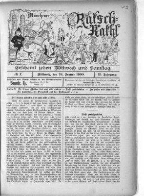 Münchener Ratsch-Kathl Mittwoch 24. Januar 1900