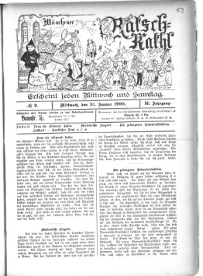 Münchener Ratsch-Kathl Mittwoch 31. Januar 1900