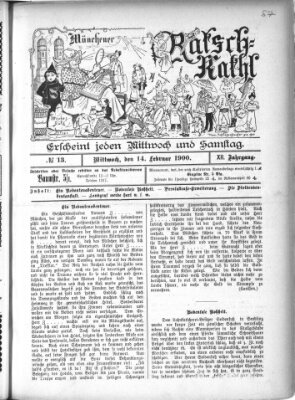 Münchener Ratsch-Kathl Mittwoch 14. Februar 1900