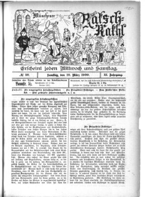 Münchener Ratsch-Kathl Samstag 10. März 1900