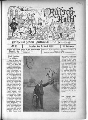 Münchener Ratsch-Kathl Samstag 7. April 1900