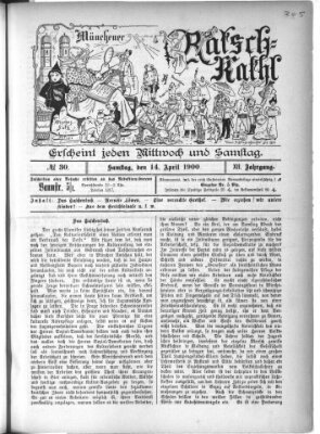 Münchener Ratsch-Kathl Samstag 14. April 1900