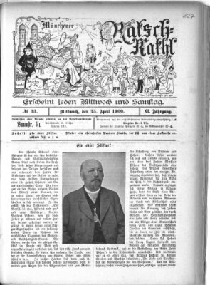 Münchener Ratsch-Kathl Mittwoch 25. April 1900