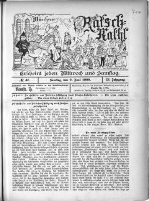 Münchener Ratsch-Kathl Samstag 9. Juni 1900