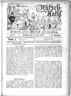 Münchener Ratsch-Kathl Mittwoch 13. Juni 1900