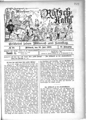 Münchener Ratsch-Kathl Mittwoch 25. Juli 1900