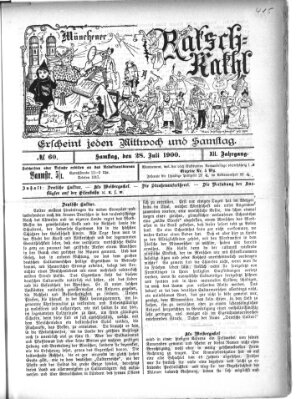 Münchener Ratsch-Kathl Samstag 28. Juli 1900