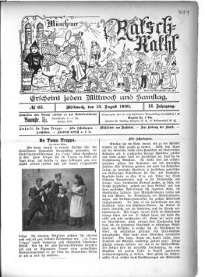 Münchener Ratsch-Kathl Mittwoch 15. August 1900