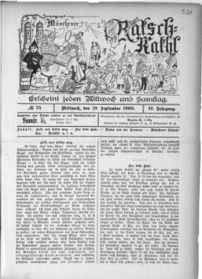 Münchener Ratsch-Kathl Mittwoch 19. September 1900