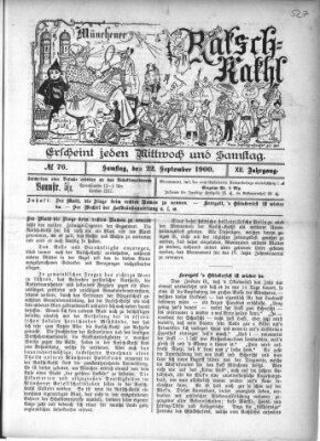 Münchener Ratsch-Kathl Samstag 22. September 1900