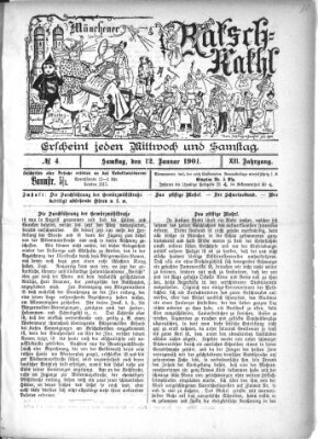 Münchener Ratsch-Kathl Samstag 12. Januar 1901