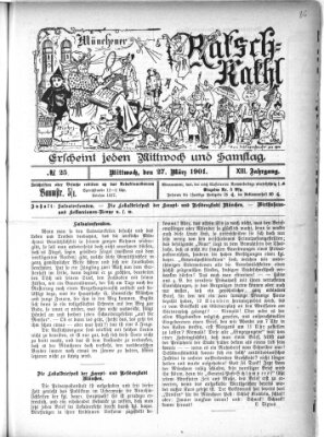 Münchener Ratsch-Kathl Mittwoch 27. März 1901