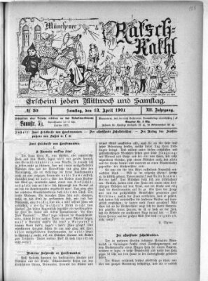 Münchener Ratsch-Kathl Samstag 13. April 1901