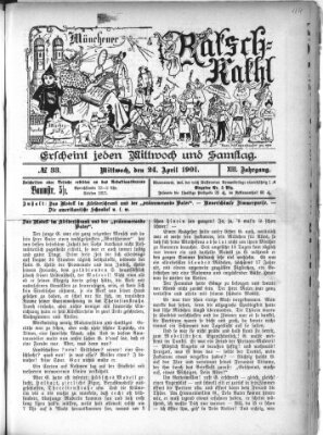 Münchener Ratsch-Kathl Mittwoch 24. April 1901