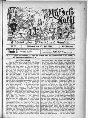 Münchener Ratsch-Kathl Mittwoch 10. Juli 1901