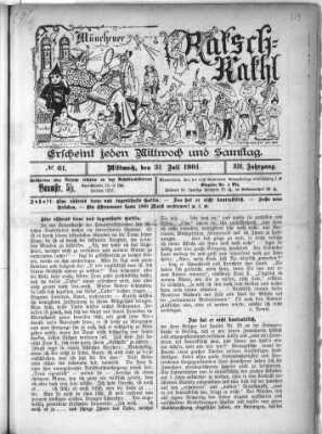 Münchener Ratsch-Kathl Mittwoch 31. Juli 1901