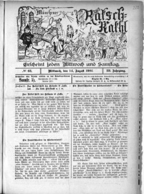 Münchener Ratsch-Kathl Mittwoch 14. August 1901